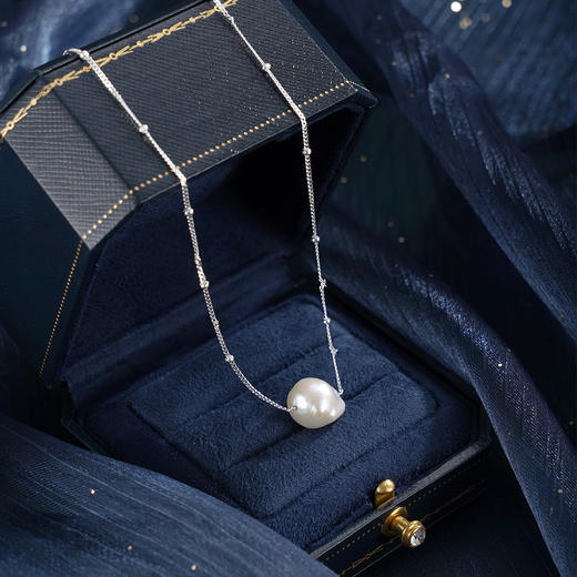 子佩集【玲珑溯光】银S925珍珠惜王妃项链【SPN0747002】11-12mm巴洛克珠2601 商品图0