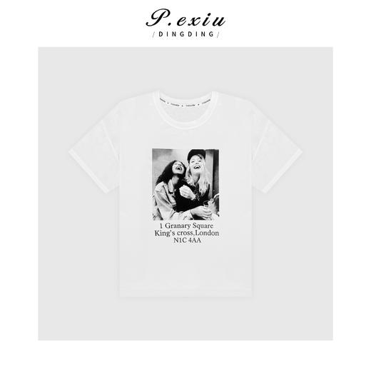 03-4潘依绣丁丁宠粉夏季韩系宽松透气印花圆领短袖T恤 G9076 商品图0