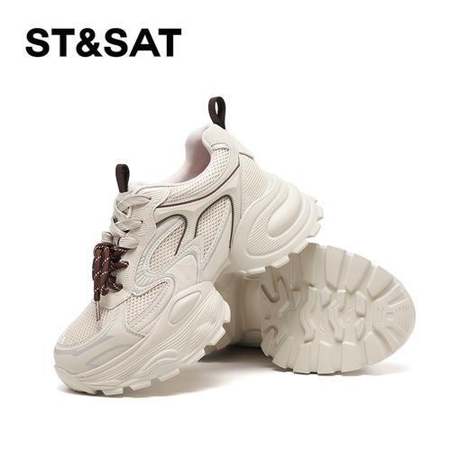 星期六26春新款复古运动网面增高老爹鞋SSE1112028 商品图4