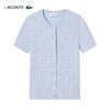 【9.5折】5楼法国鳄鱼LACOSTE法国鳄鱼女装26春夏新款时尚绞花短袖针织衫开衫|AF0671-98-J2G吊牌价1390折后1321 商品缩略图1