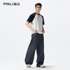 PINLI品立2026夏季新款男士撞色百搭连肩袖圆领短袖T恤上衣体恤潮GD262111044 商品缩略图1