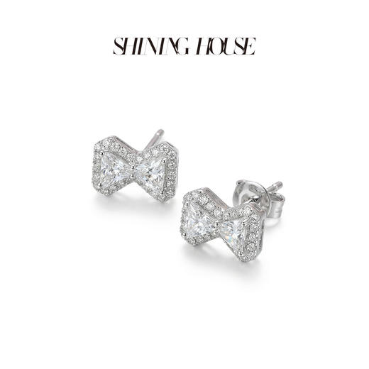 Forever·永恒之环系列 [ShiningHouse培育] 18k金钻石耳饰 专利特切钻石星运钻人工真钻人造钻石K金耳饰时尚钻石耳钉耳环【此商品不支持7天无理由退货退款】 商品图1