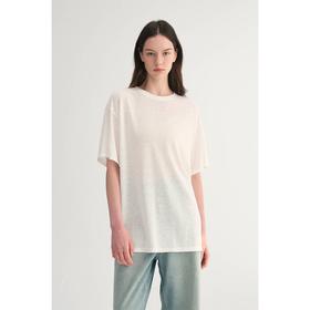 MC三色|基础好穿雪花棉肌理感宽松舒适慵懒落肩T恤MAISON CECILE