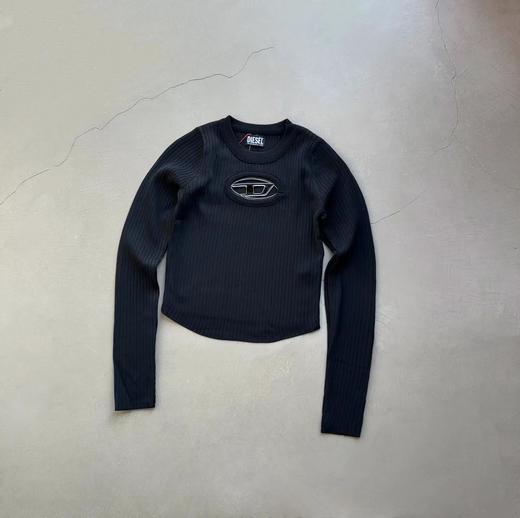 F032359针织镂空金属logo镂空字母金属针织长袖毛衣 商品图12