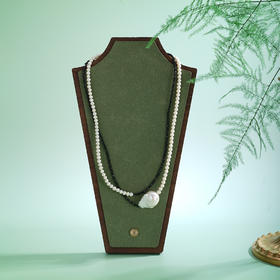 子佩集【墨幻潮汐】银S925珍珠惜王妃项链【SPN1650001】2.2mm黑珠3.5mm珍珠惜王妃14*18mm巴洛克2601