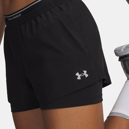 UA安德玛春季新款女裤休闲运动跑步健身透气梭织短裤6009967-008 商品图3