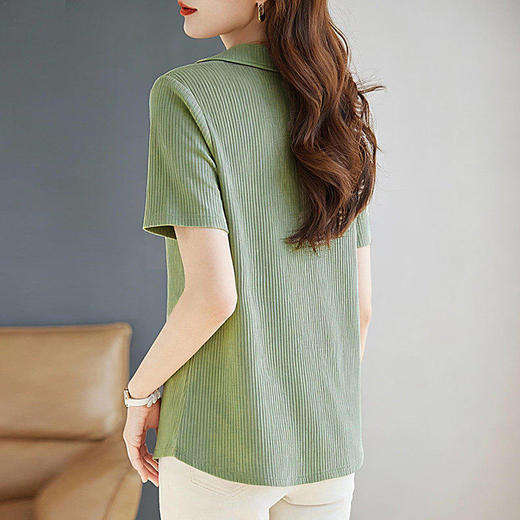 polo衫t恤女短袖2026年新款夏季爆款女装休闲减龄翻领上衣体恤衫 商品图4