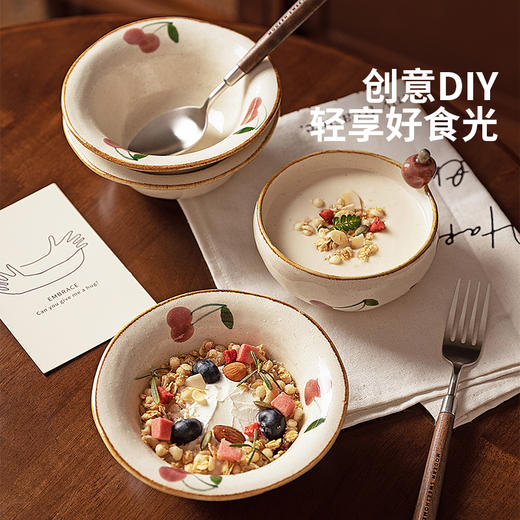 摩登主妇复古酸奶碗餐具沙拉碗水果甜品碗家用2026新款漂亮的饭碗 商品图3