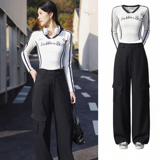 【SAKURA樱花·生态棉弯刀工装裤26102】亲肤生态棉，大口袋工装裤，休闲街头风 商品图7