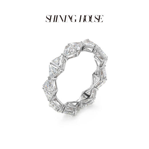 Forever·永恒之环系列 ShiningHouse培育] 18k金钻石戒指 专利特切钻石星运钻人工真钻人造钻石K金戒指时尚钻石戒指【此商品不支持7天无理由退货退款】 商品图2