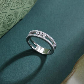 子佩集【曦光破晓】银S925戒指【FYJ-0788101】时尚点钻可移动2601