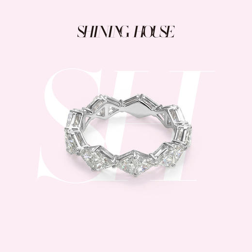 Forever·永恒之环系列 ShiningHouse培育] 18k金钻石戒指 专利特切钻石星运钻人工真钻人造钻石K金戒指时尚钻石戒指【此商品不支持7天无理由退货退款】 商品图0