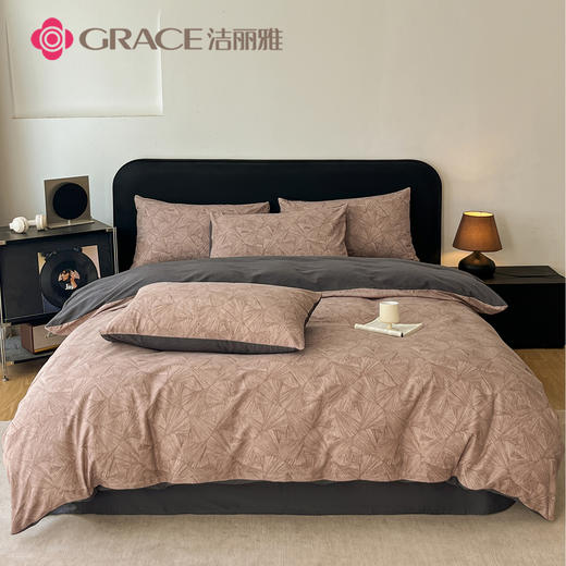 洁丽雅（Grace)纹承世韵.全棉加厚磨毛四件套JLY25801 商品图0