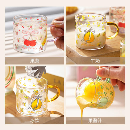 摩登主妇高硼硅玻璃杯家用儿童水杯牛奶杯高颜值迷你小杯子果汁杯 商品图3