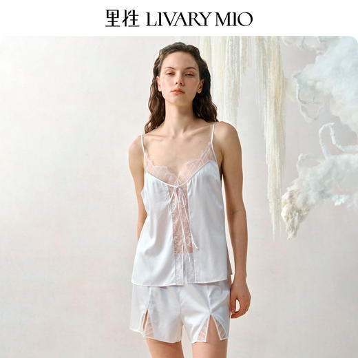 Livary Mio/里性 曼舞性感风女士蕾丝吊带睡衣透视网纱家居服套装 商品图0