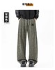 F032329新品复古扎染休闲裤直筒高街脏脏裤针织印花织带拼接街头宽松垂感百搭运动裤 商品缩略图3