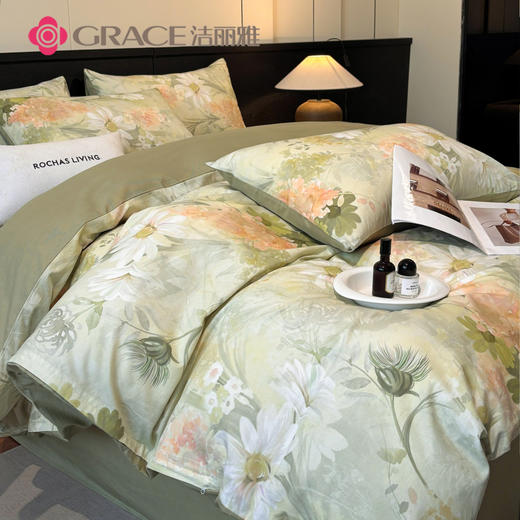 洁丽雅（Grace)朝花夕拾.40支精梳棉数码印花四件套JLY25602 商品图3