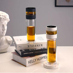 【自营】全格 简约茶水分离玻璃杯子水杯  　【容量：300mL】H8134