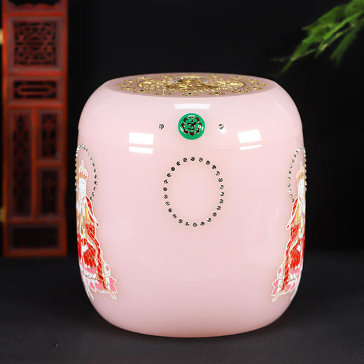 琉璃般若波罗蜜多心经地藏王菩萨骨灰桶骨灰坛 商品图0