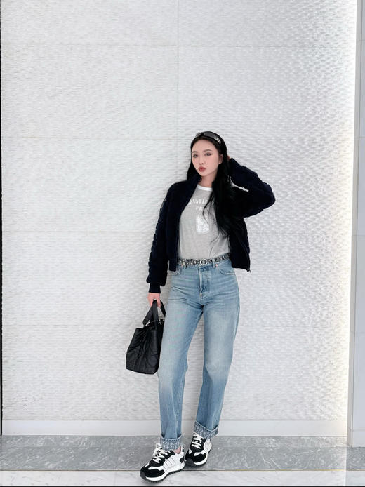 迪奥  最新款26Ss新款卷边老花牛仔裤 商品图6