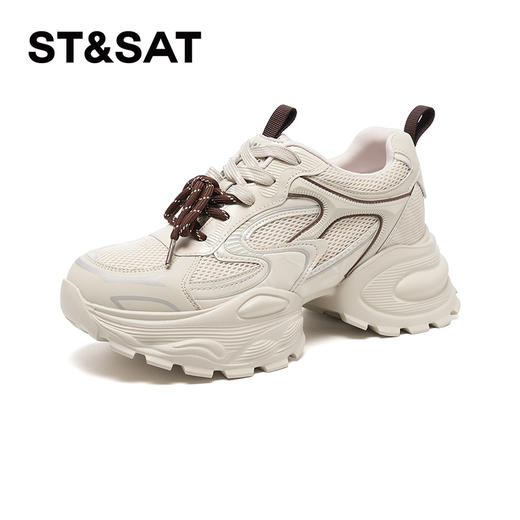 星期六26春新款复古运动网面增高老爹鞋SSE1112028 商品图0