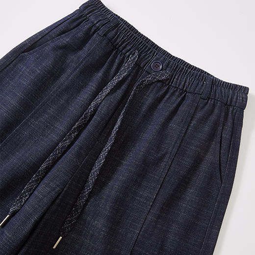 【SAKURA樱花·棉麻牛仔弯刀裤26101】复古牛仔弯刀裤，藏胯遮肉，宽松阔腿裤 商品图5