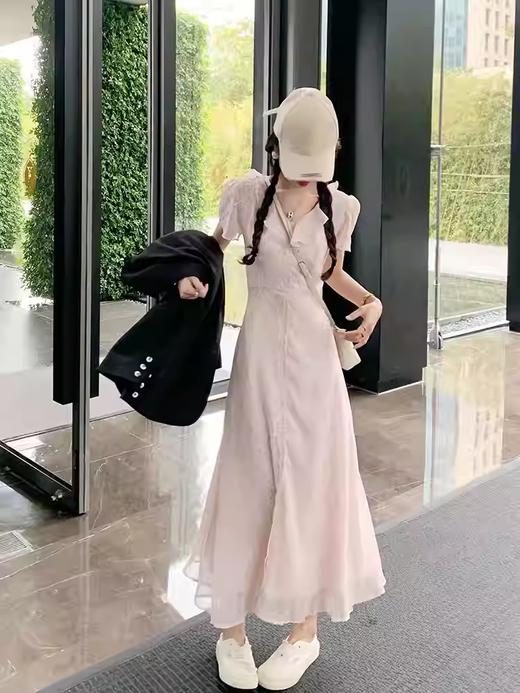 <曾小咸推荐>【花季少女】系扣碎花长裙 商品图1