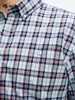 波顿夏季男士天蓝白格子短袖衬衫｜清爽百搭，一件点亮夏日衣橱MS112225 商品缩略图4