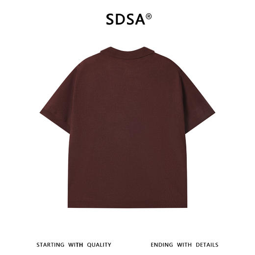 SDSA男装2026新款高贵轻奢老钱风纯色polo领短袖T恤百搭时尚上衣 商品图4