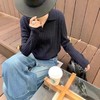 【3-5天发货】春夏打底衫 老钱风拉夫绞花polo领针织衫 商品缩略图5