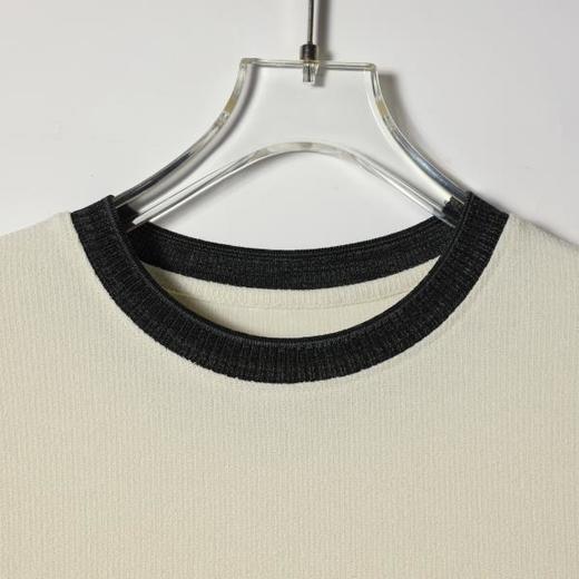 SDSA男装2026新款高贵轻奢美式潮牌撞色领口设计短袖T恤百搭上衣 商品图1