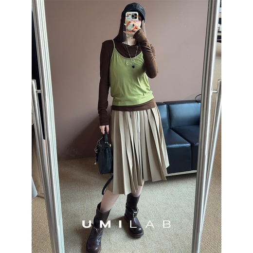 UMILAB｜慕斯*超细美利奴羊毛+天丝 云柔Q弹亲肤T恤/刺绣吊带T792V 商品图1