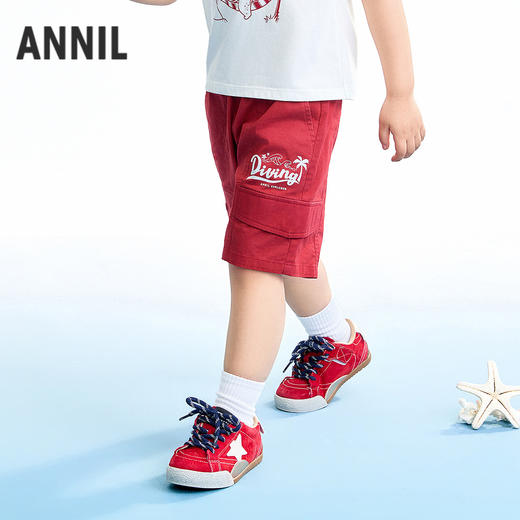 【实体店同款】男童全腰梭织中裤夏季新款安奈儿童装XB626177 商品图0