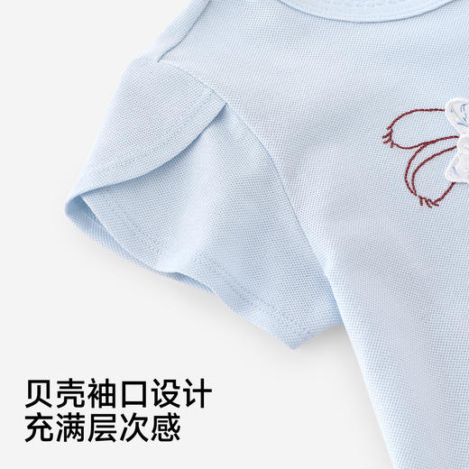 【商场同款】英氏女童短袖T恤夏新款海蓝上衣儿童圆领打底衫 商品图4