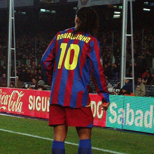 小李子NIKE耐克巴萨复刻版罗纳尔迪尼奥小罗印号复刻版长袖球衣成人男HQ1462-471 商品图1