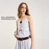 lost in echo2026年春夏新款V领绑带刺绣修身小A型显瘦连衣裙女 商品缩略图1