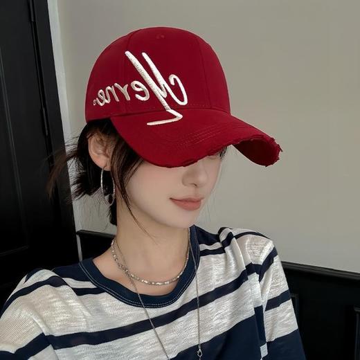 新款硬顶立体版型潮帽 女大头围刺绣棒球帽 宽帽檐防晒显脸小潮帽 潮牌硬顶鸭舌帽男女同款 商品图8