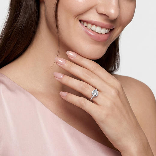 告白·Shining系列 ShiningHouse[培育] 18k金钻石戒指 圆形1克拉钻人工真钻人造钻石K金戒指设计感简约钻石戒指悦己送礼臻选【此商品不支持7天无理由退货退款】 商品图3