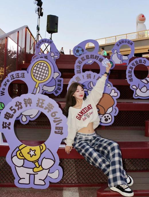 F032360水洗磨毛挺阔有型格纹字母织带休闲长裤睡裤 商品图13