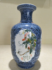 釉中彩青花开窗花鸟瓶 商品缩略图0