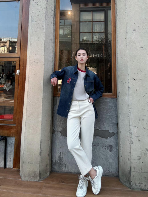 【马上红】噢蜜ooomeooo小马🐎刺绣牛仔外套 商品图2