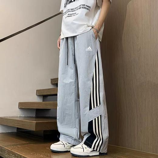 F032337新款三条杠直筒运动卫裤休闲裤美式街头宽松休闲长裤 商品图5