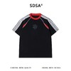 SDSA男装2026新款高贵轻奢复古宽松拼接条纹印花圆领短袖T恤百搭 商品缩略图0
