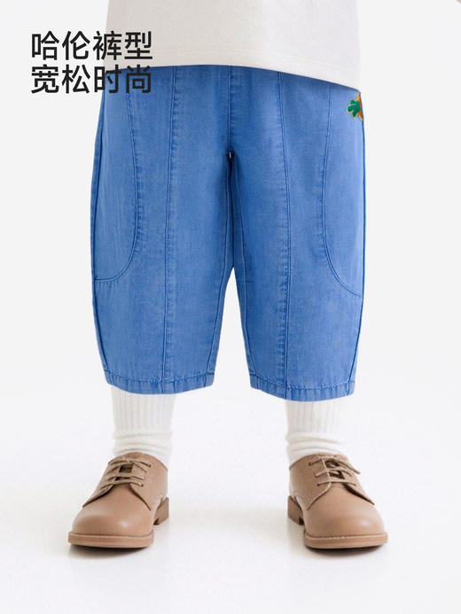英氏儿童裤子夏季新款男女童休闲长裤百搭蓝色牛仔裤YRKCJ2S019A 商品图3