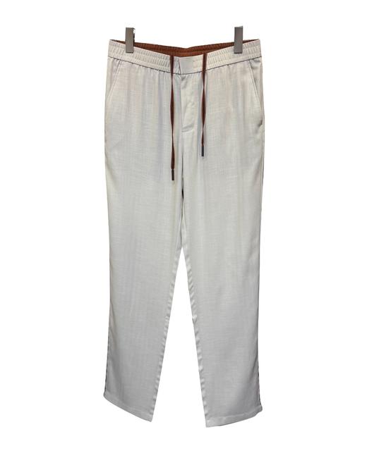 男款麻料抽绳休闲裤长裤lv 商品图1