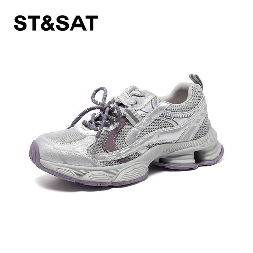 星期六26春新款复古运动潮流厚底老爹鞋SSE1112025 商品图1