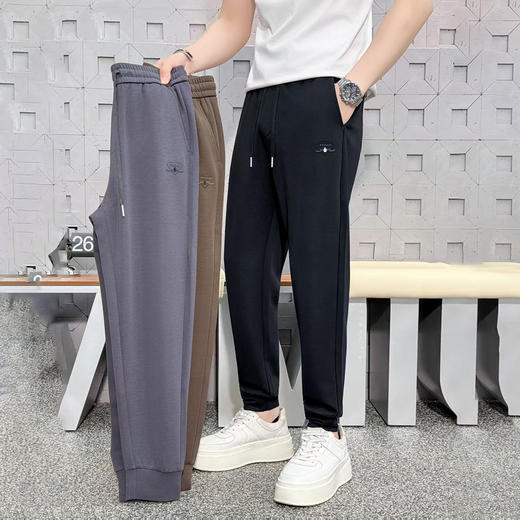 时尚束脚裤男士柔软舒适薄款透气修身松紧腰长裤  KDZC-26015/26016/26017 商品图0