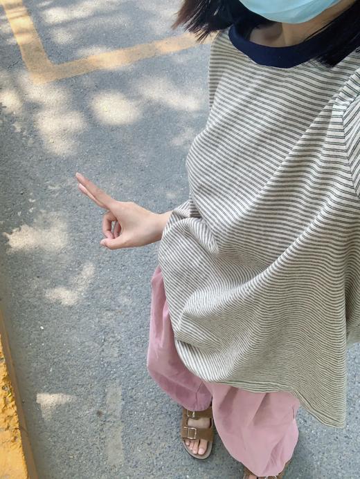 <曾小咸推荐>3.24  日系撞色休闲条纹T 日常109/件 活动价89/件！！【预售款，预计3-15天发货】 商品图2