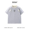 SDSA男装2026新款高贵轻奢复古宽松拼接条纹印花圆领短袖T恤百搭 商品缩略图0