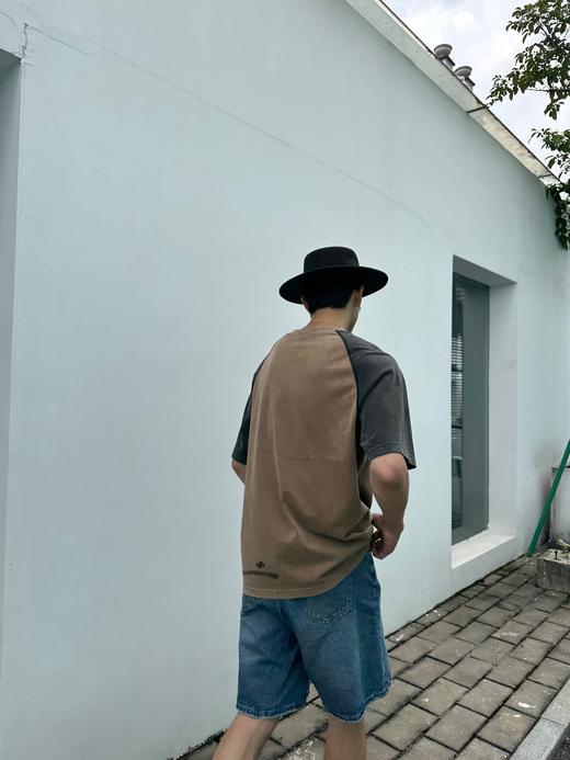 克罗心2026SS夏季新款拼色插肩袖圆领短袖T恤 Z-15893 商品图1